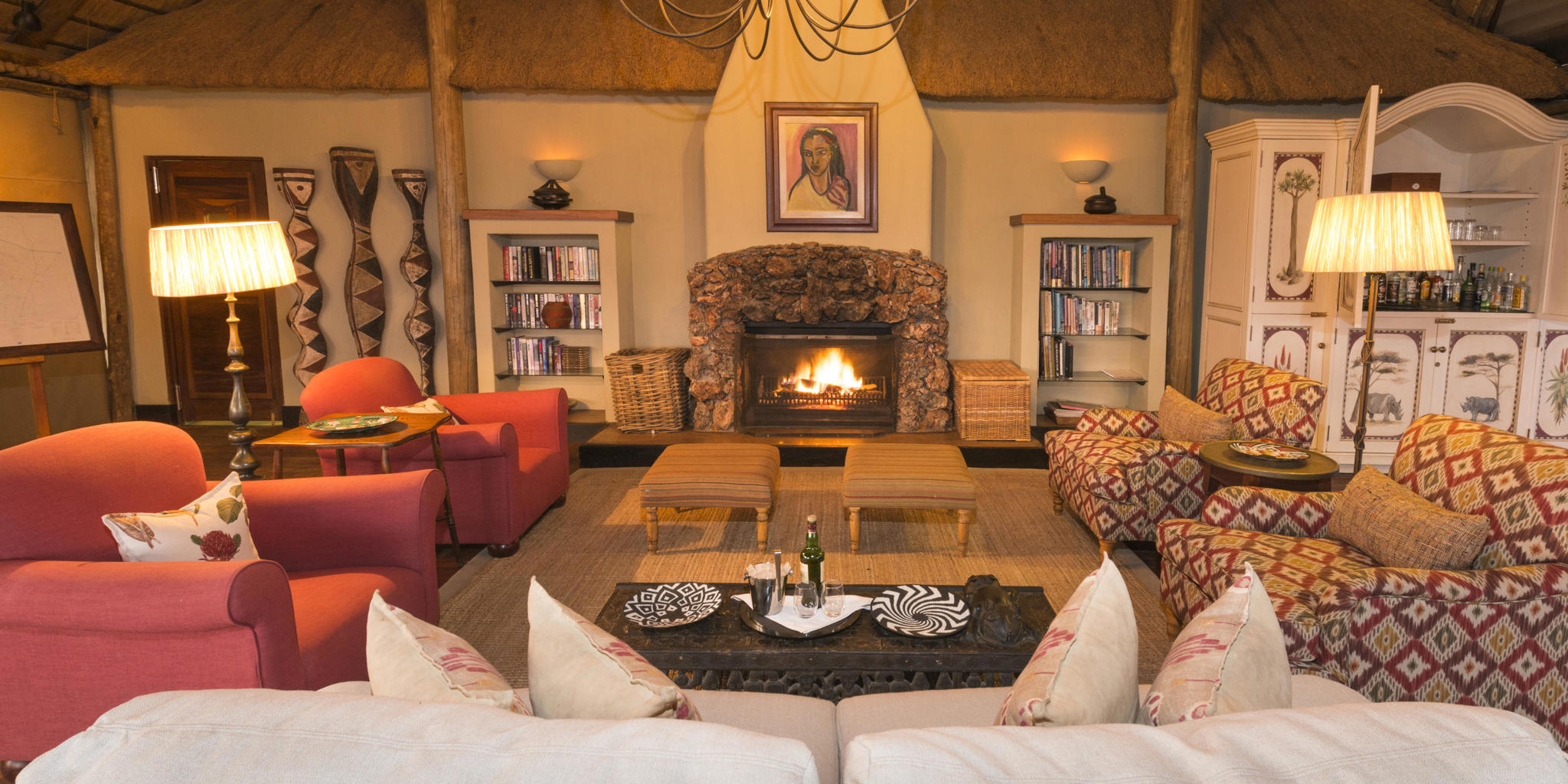 fireplace, little ongava, etosha national park, namibia
