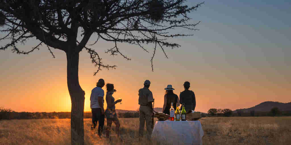 sundowners, little ongava, etosha national park, namibia