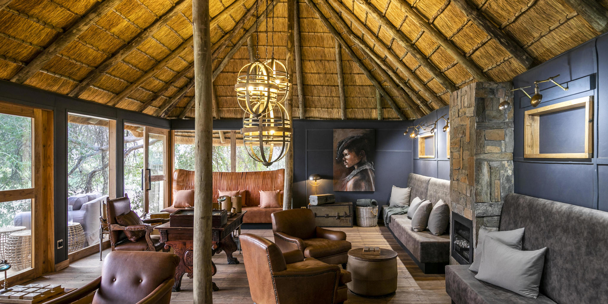 lounge area, wilderness serra cafema, kunene river, namibia