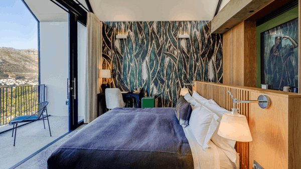 bedroom with balcony, future found sanctuary, cape town, south africa
