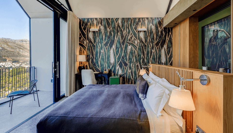 bedroom with balcony, future found sanctuary, cape town, south africa