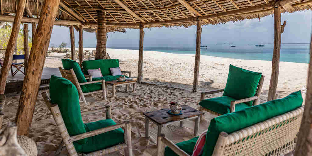 Lounge area, Fanjove Island, Tanzania