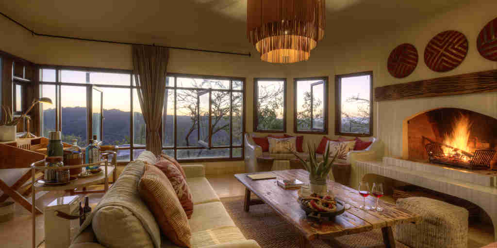 Aloe guest living room,  Ol Lentille, Kenya