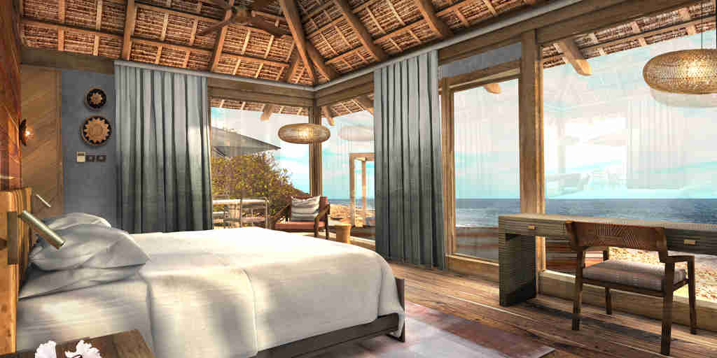 Private Pool Villa Bedroom,  Banyan Tree Ilha Caldeira, Mozambique