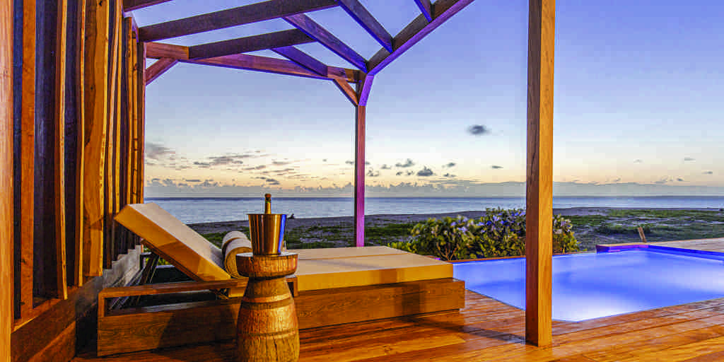 Private Pool Villa deck,  Banyan Tree Ilha Caldeira, Mozambique