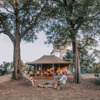 Camp fire, Tanda Tula Field Camp, South Africa