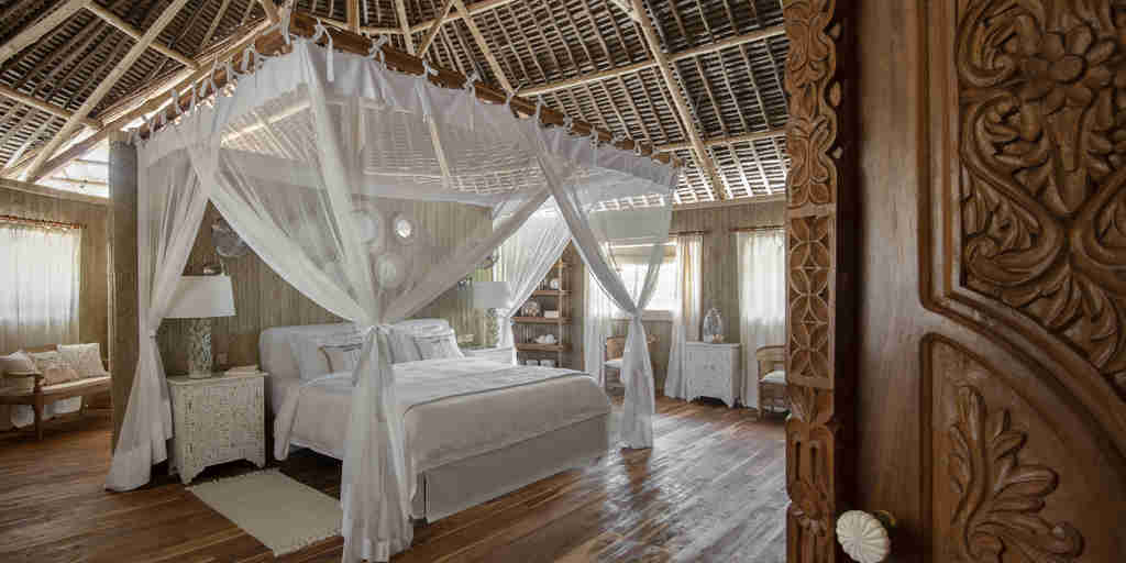 double bed, fanjove island, mainland coast, tanzania