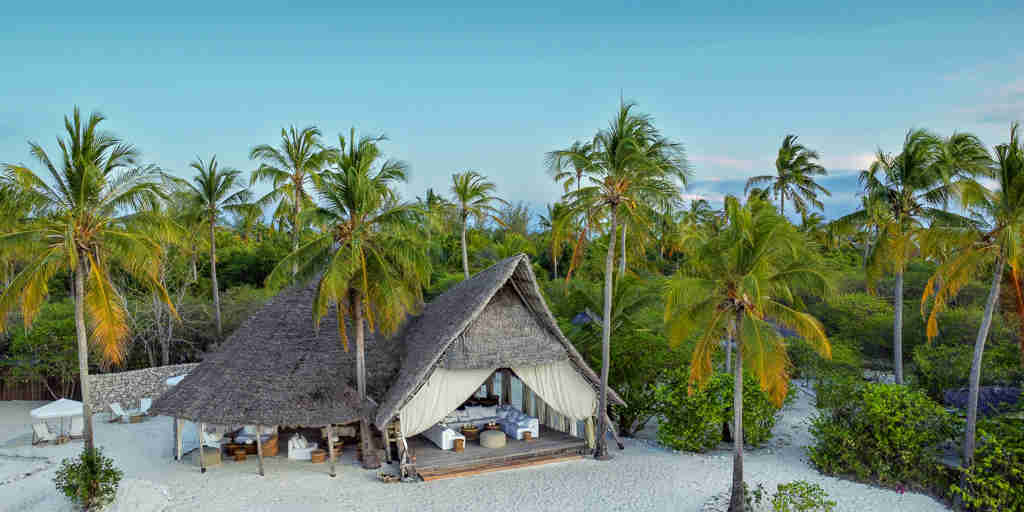 lounge exterior, fanjove island, mainland coast, tanzania