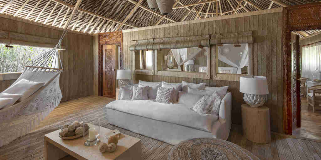 villa interior, fanjove island, mainland coast, tanzania