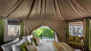 bedroom, siwandu camp, nyerere national park, tanzania