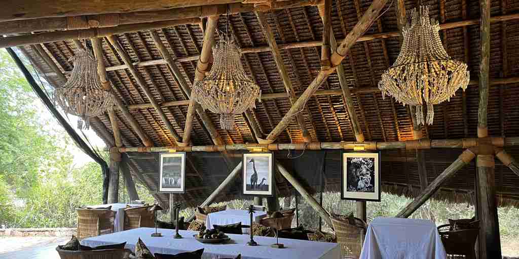 dining area, jongomero camp, ruaha national park, tanzania