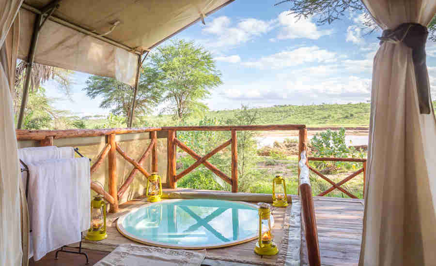 plunge pool, elephant bedroom camp, Samburu, Kenya