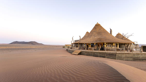lodge exterior, wilderness little kulala, sossusvlei, namibia