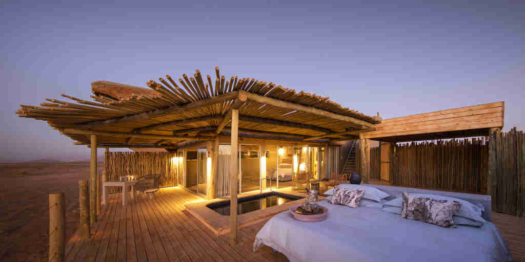 star bed, wilderness little kulala, sossusvlei, namibia