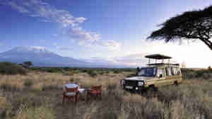 Views of Mount Kilimanjaro from Amboseli, game drive
