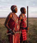 Maasai warriors, Elephant Pepper Camp, Kenya culture