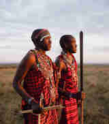 Maasai warriors, Elephant Pepper Camp, Kenya culture