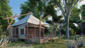 New lodge design in the Moremi Game Reserve