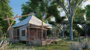 New lodge design in the Moremi Game Reserve