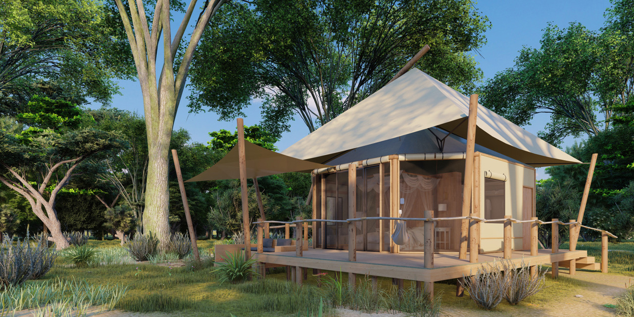 look at brand new camp in Botswana