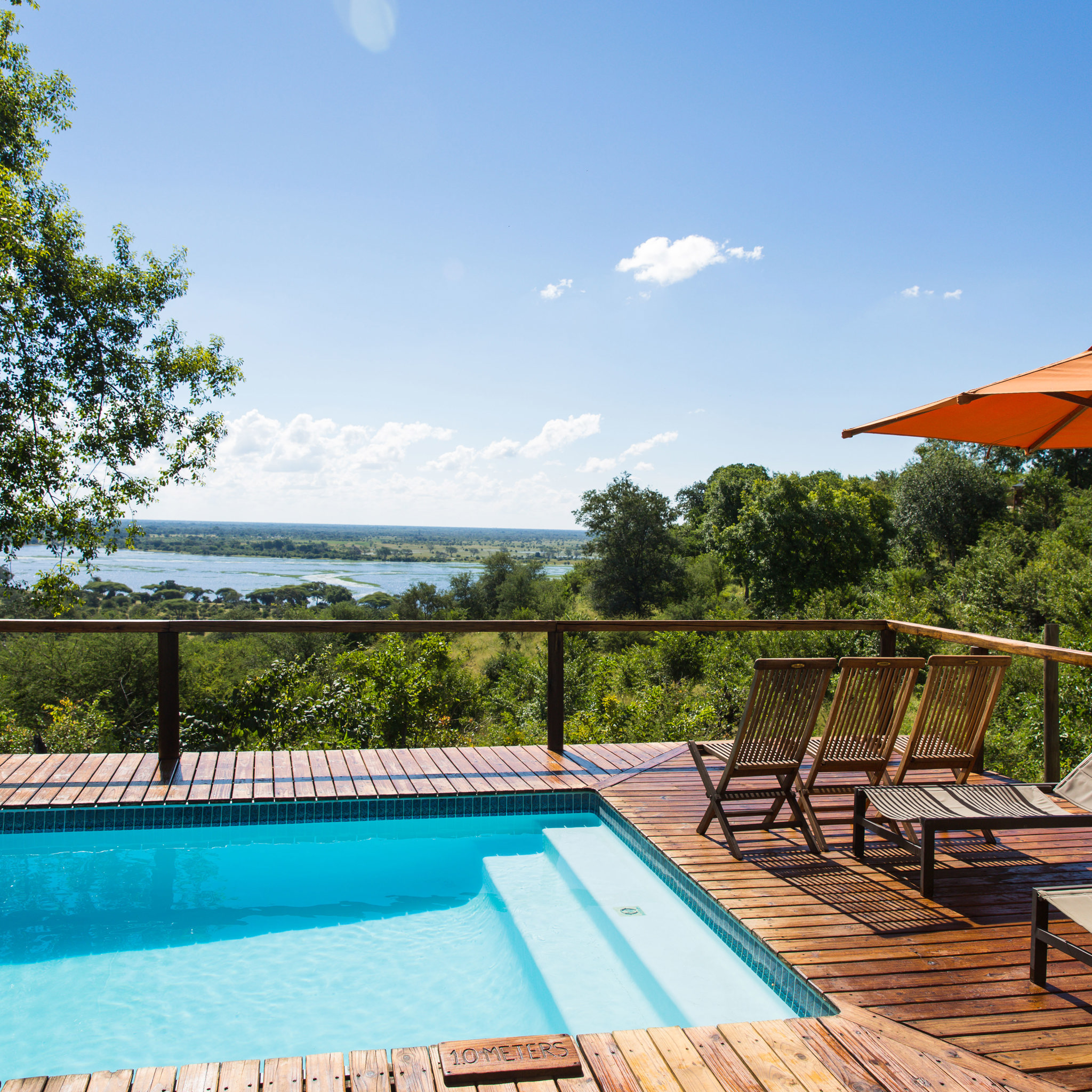 Swimming pool, Chobe Elephant Camp, Chobe, Botswana