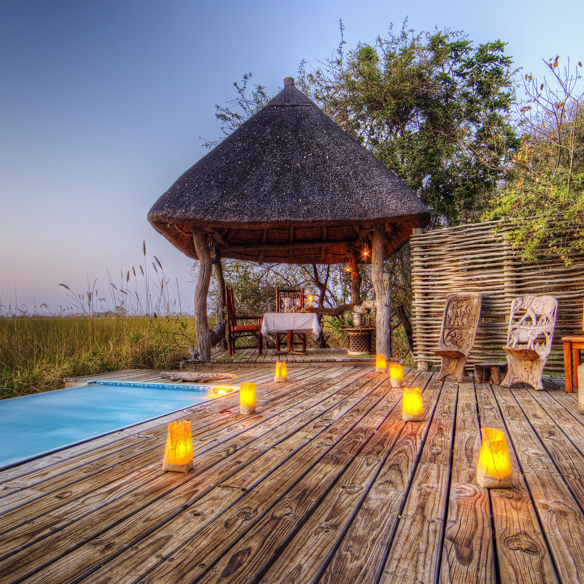 Plunge pool, Camp Xakanaxa, Moremi, Botswana