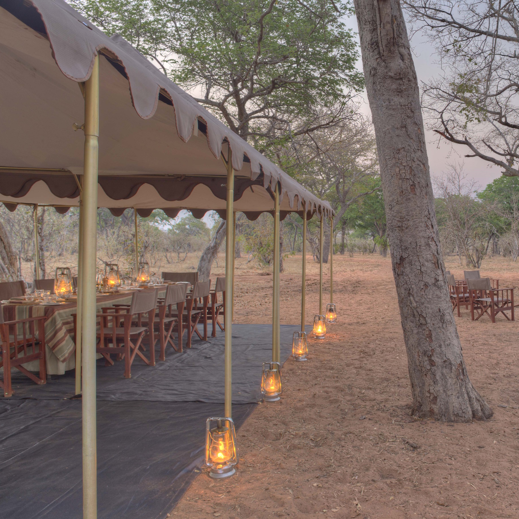 Guest area, &Beyond Chobe Under Canvas, Botswana