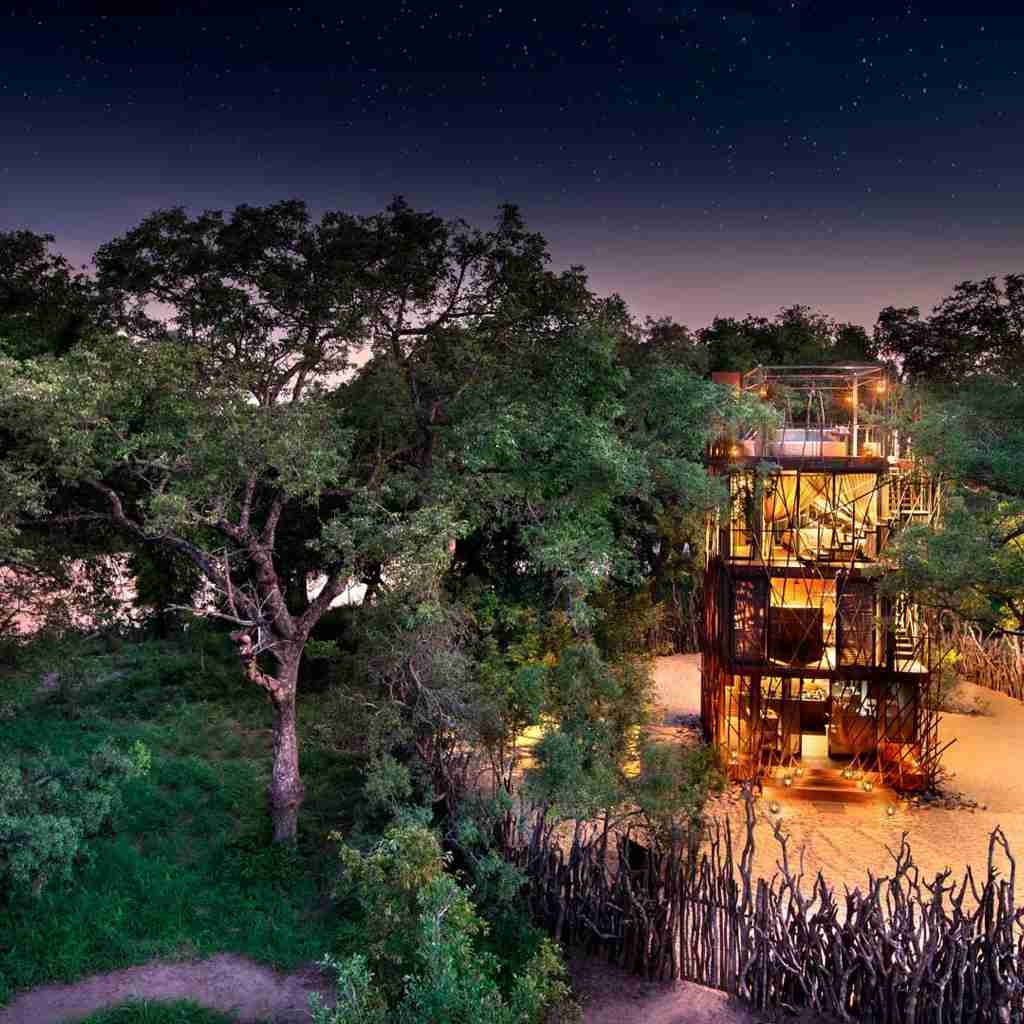 treehouse star bed, nglala tented camp, timbavati game reserve, south africa