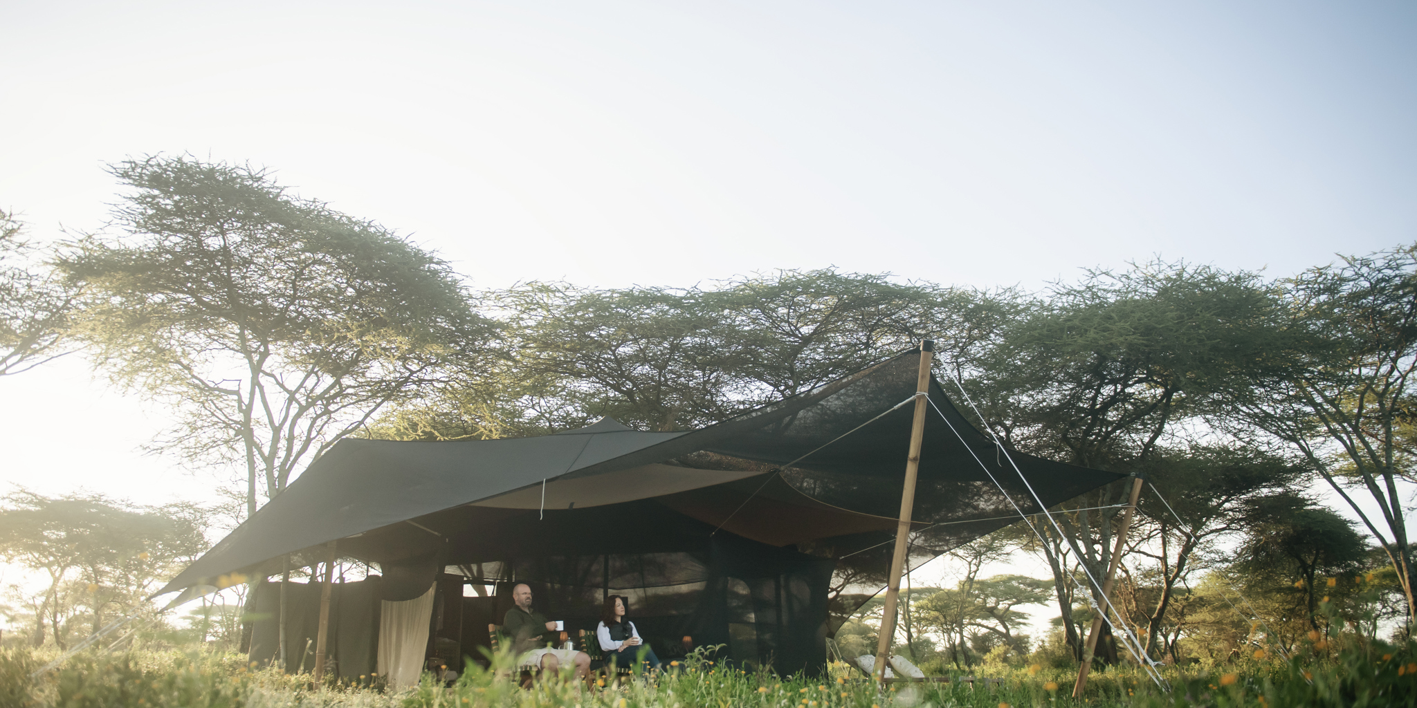 tent exterior, wayo serengeti green camp, the serengeti, tanzania