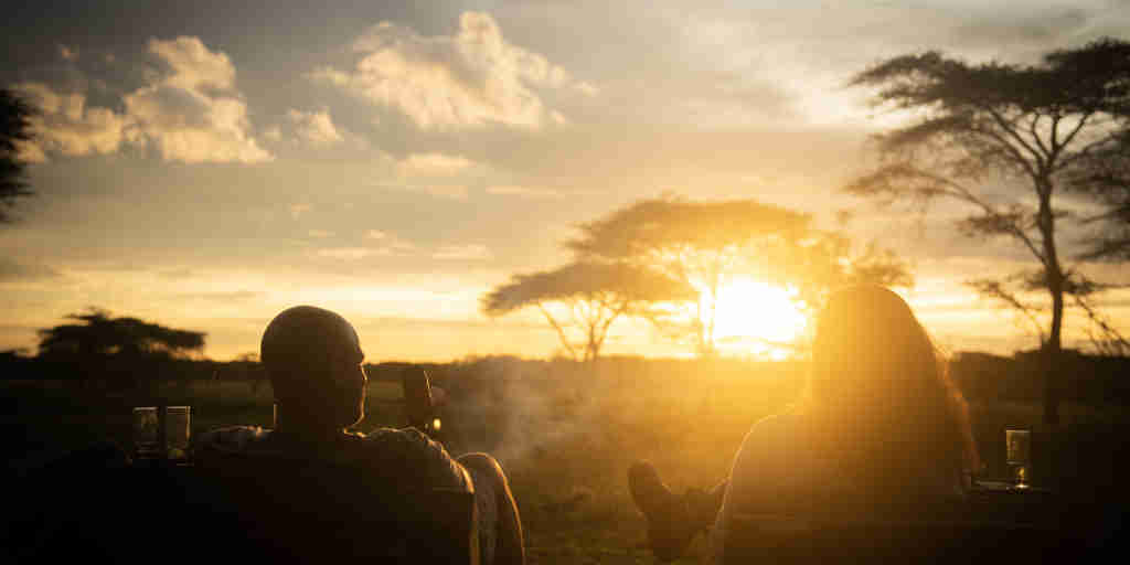 sundowners, wayo fly camping, the serengeti, tanzania