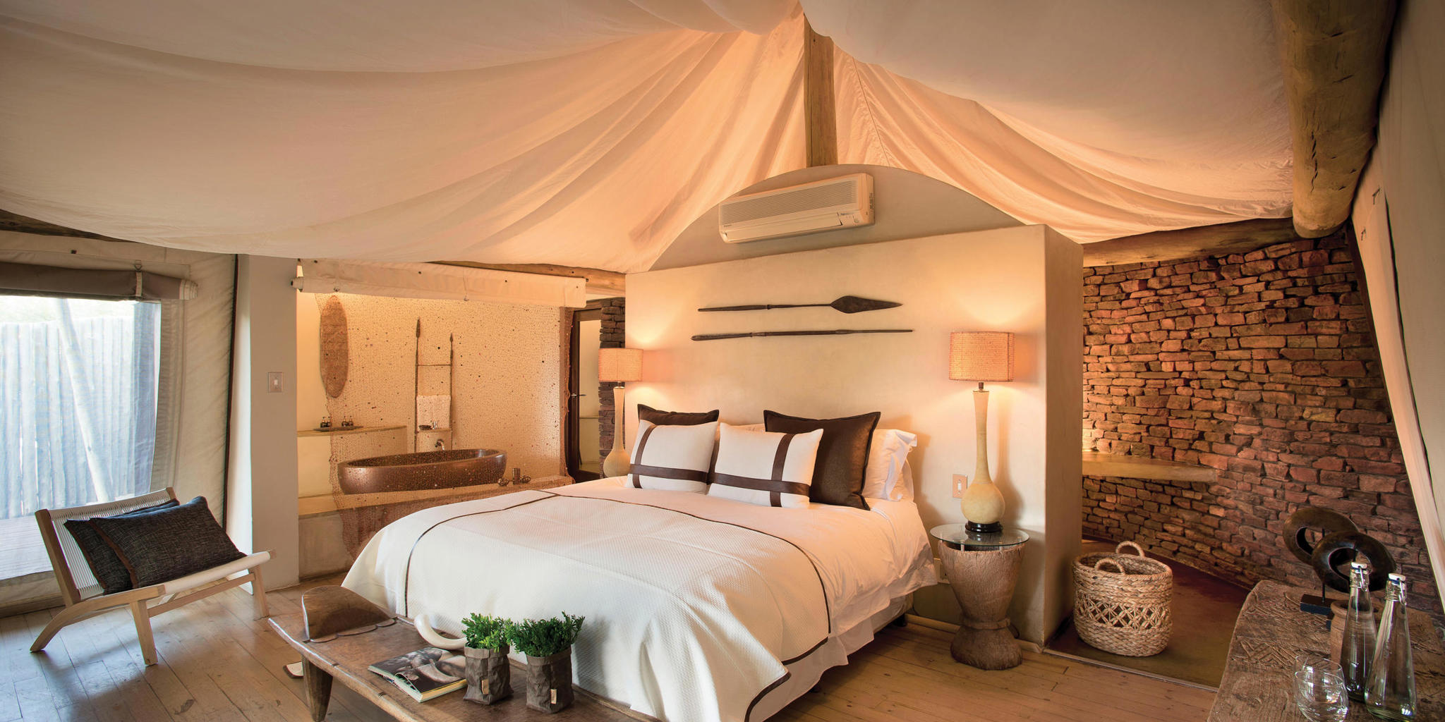 bedroom, marataba safari lodge, marakele national park, south africa