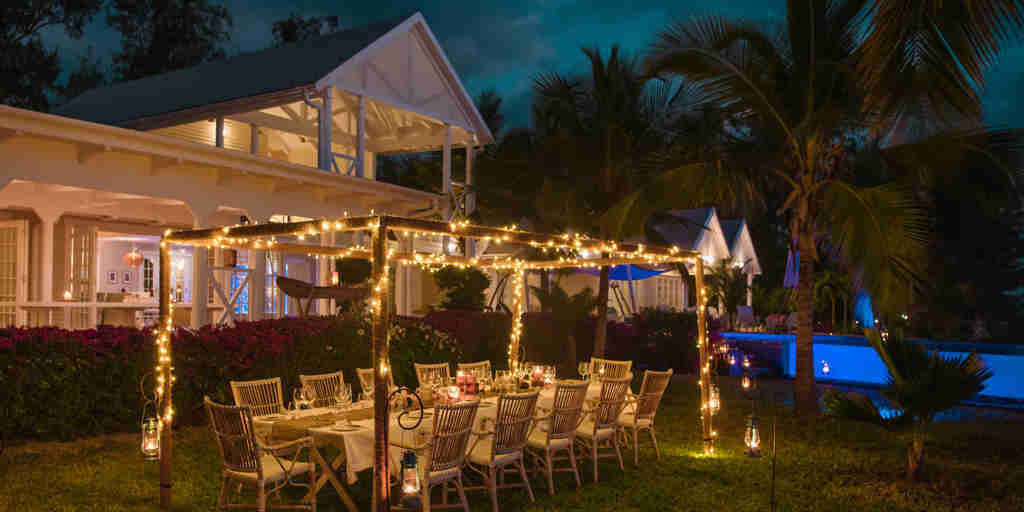 evening dining, thanda island, Zanzibar, Tanzania