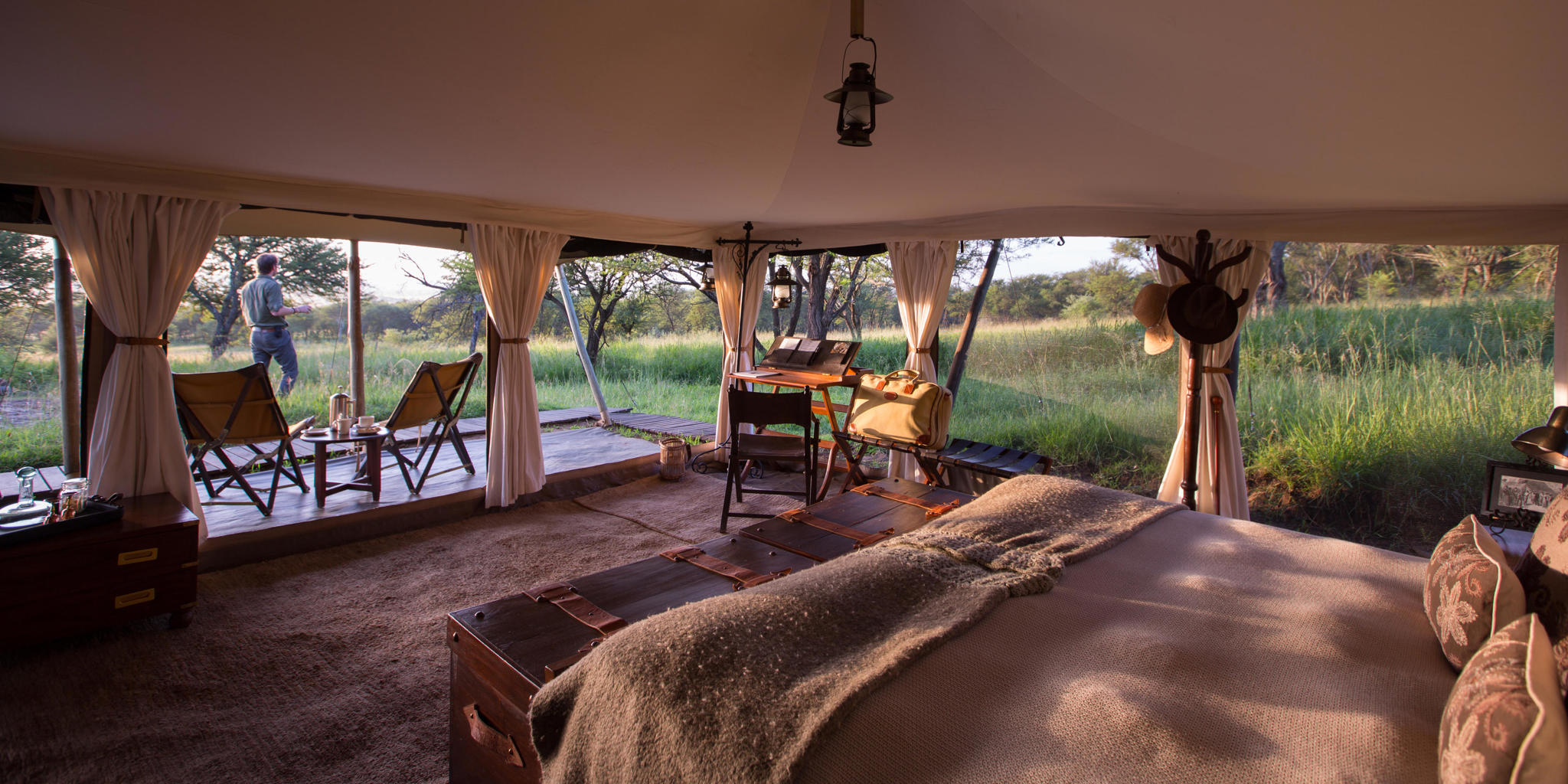 open double tent, Elewana Serengeti Pioneer Camp, the serengeti, tanzania
