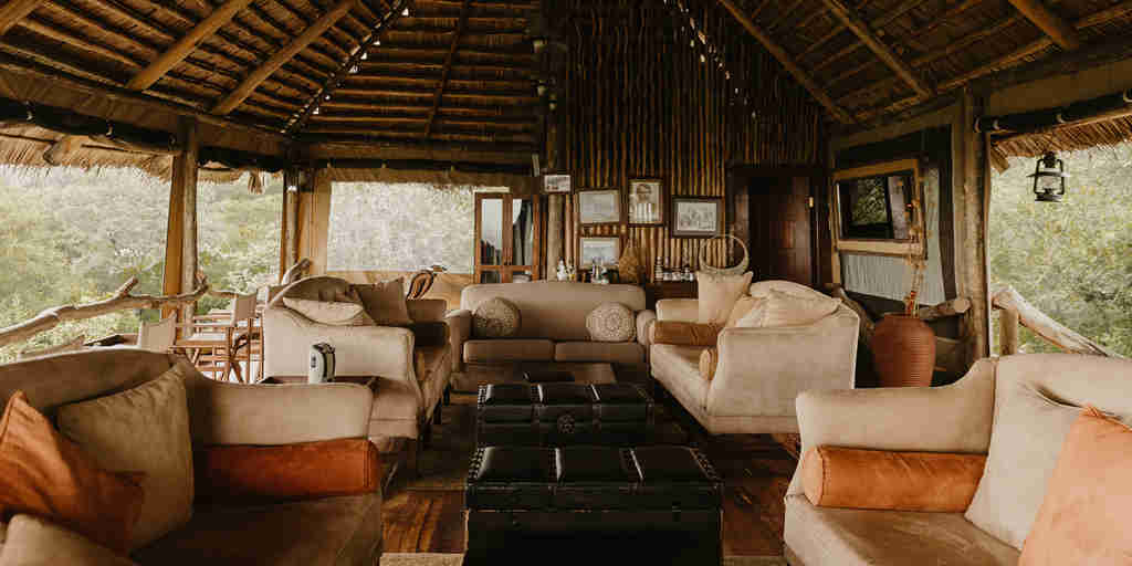 main lounge area, elewana serengeti pioneer camp, the serengeti, tanzania