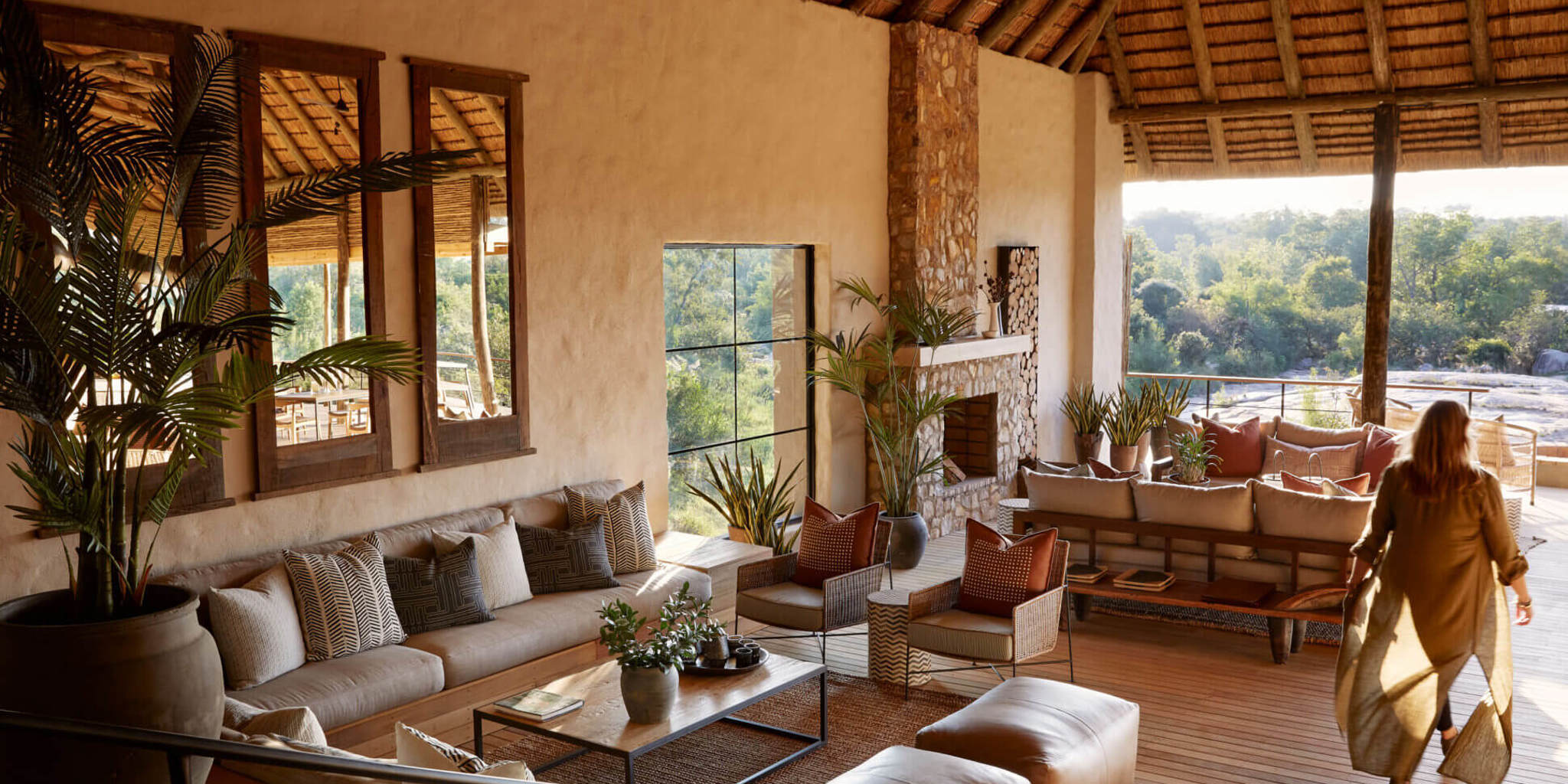 main area, londolozi founders camp, sabi sand reserves, south africa