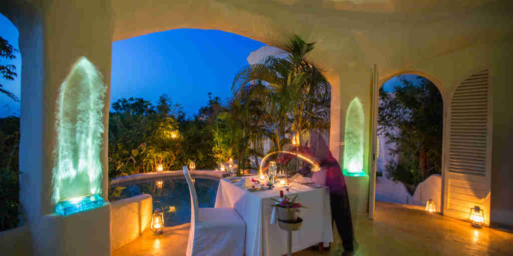 private dining, kilindi zanzibar resort, tanzania