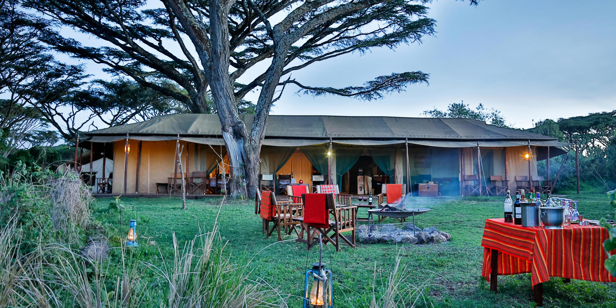 tent exterior, lemala ngorongoro tented camp, ngorongoro crater, tanzania