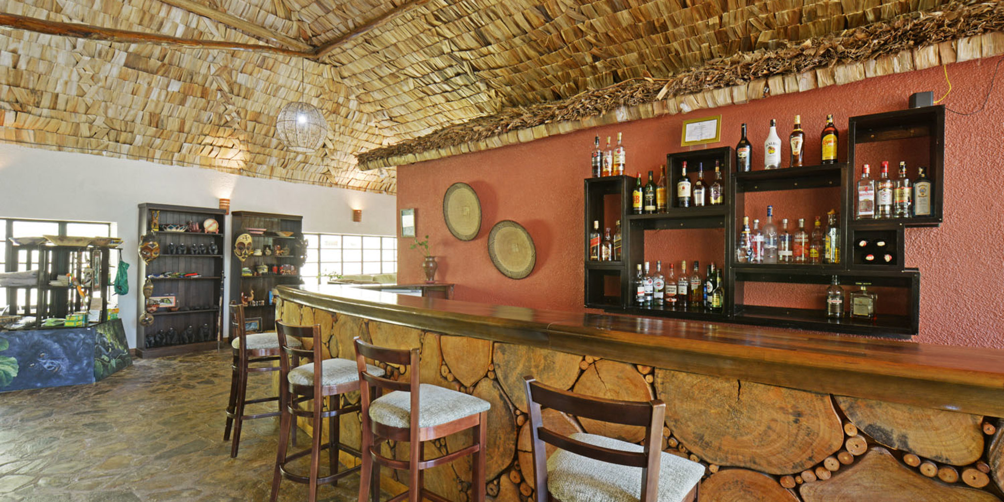bar area, mahogany springs, bwindi impenetrable forest, uganda