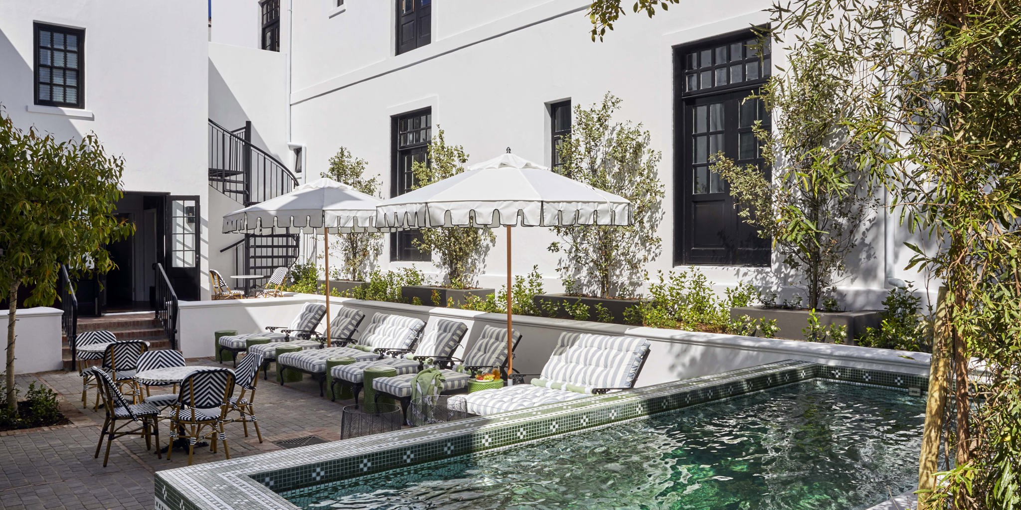 pool area, cape cadogan boutique hotel, cape town, south africa