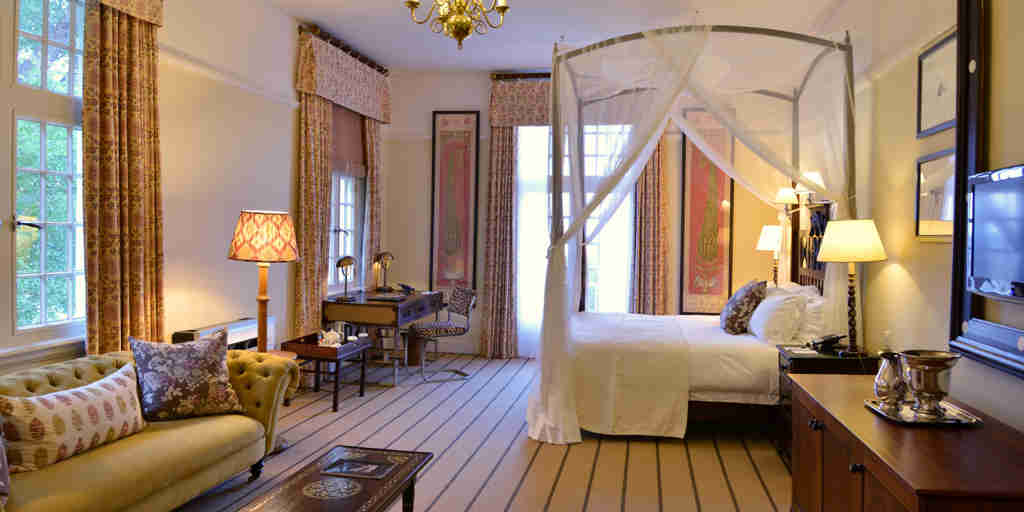 double bedroom, victoria falls hotel, zimbabwe