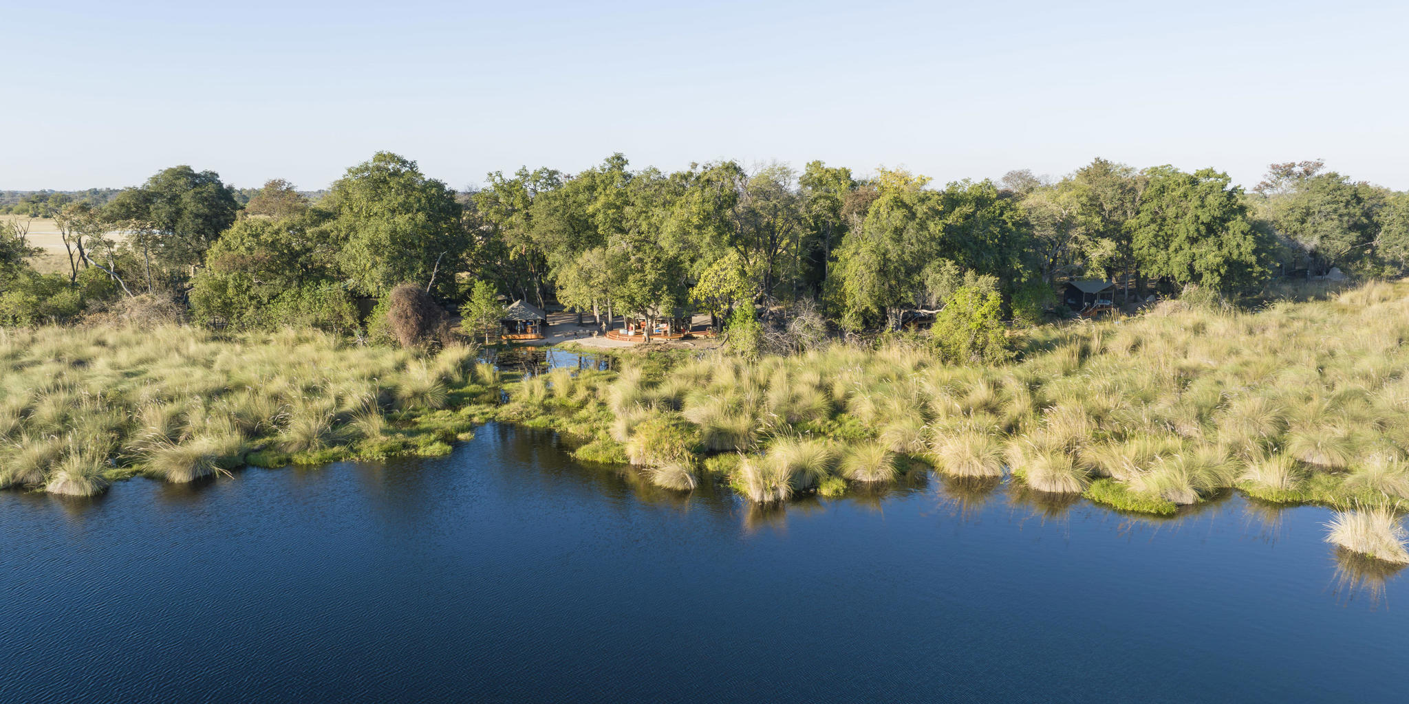 aerial view, shinde footsteps, okavango delta, botswana