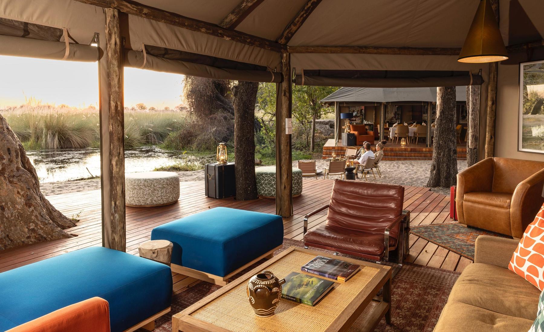lounge, shinde footsteps, okavango delta, botswana