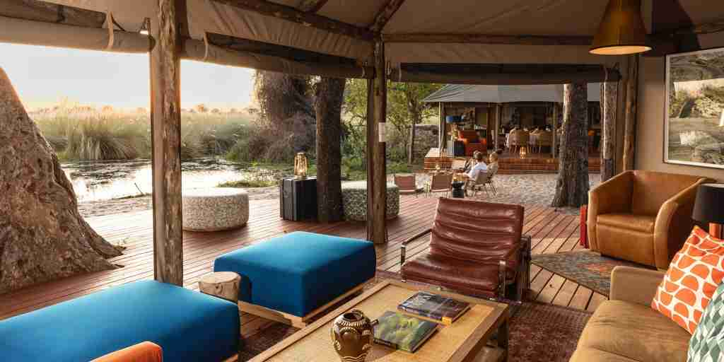 lounge, shinde footsteps, okavango delta, botswana