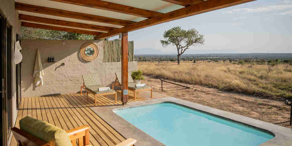 pool area, walkers plains camp, timbavati reserve, south africa