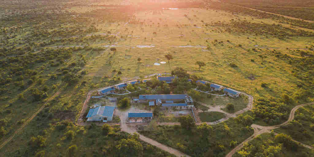 aerial view, walkers plains camp, timbavati reserve, south africa