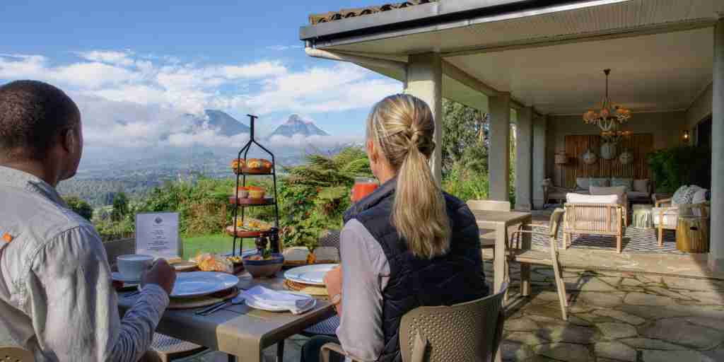 breakfast with a view, Wilderness Sabyinyo, volcanoes national park, rwanda