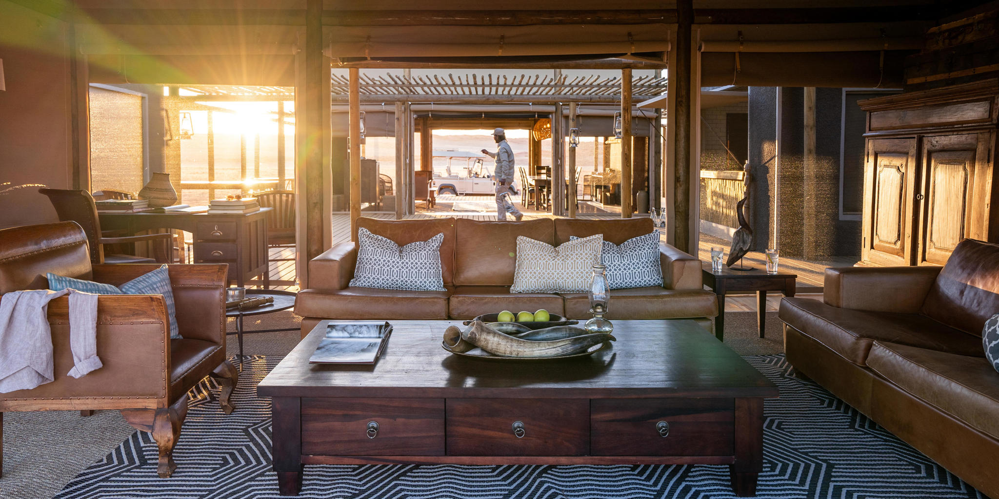 Lounge, Wolwedans Plains Camp, Namibrand Reserve, Namibia
