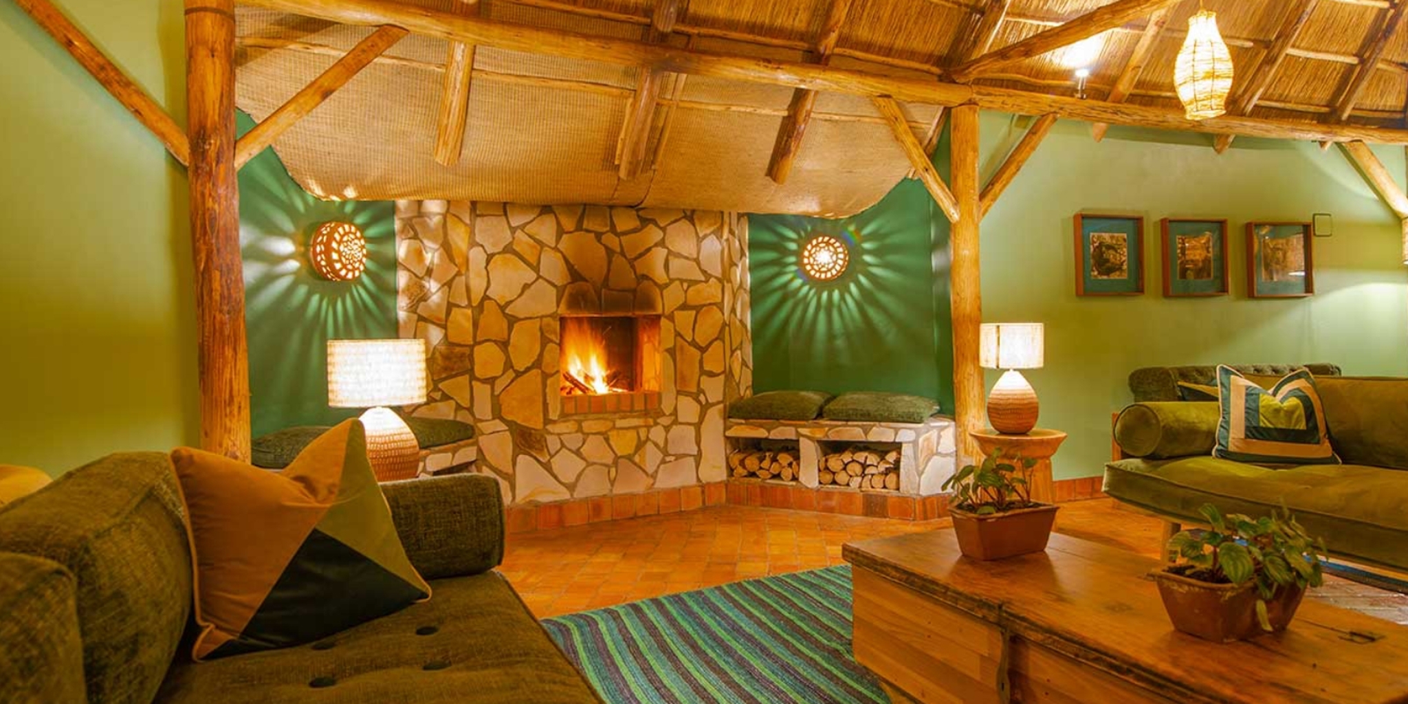 Fireplace, Primate Lodge, Kibale National Park, Uganda