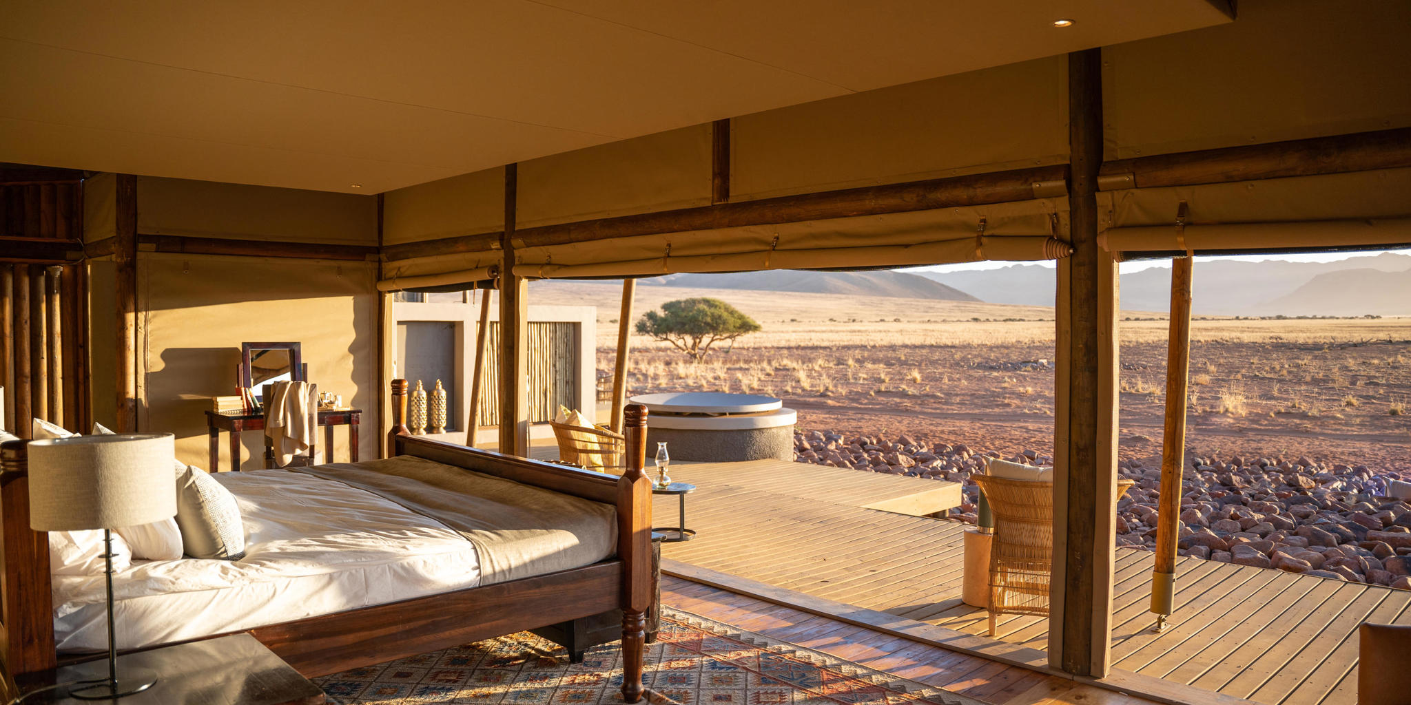 Bedroom, Wolwedans Plains Camp, Namibrand Reserve, Namibia