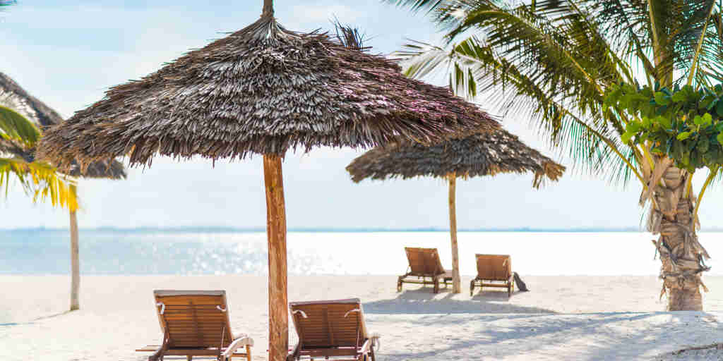 Beach loungers, Zanzibar luxury holidays, Tanzania, Africa
